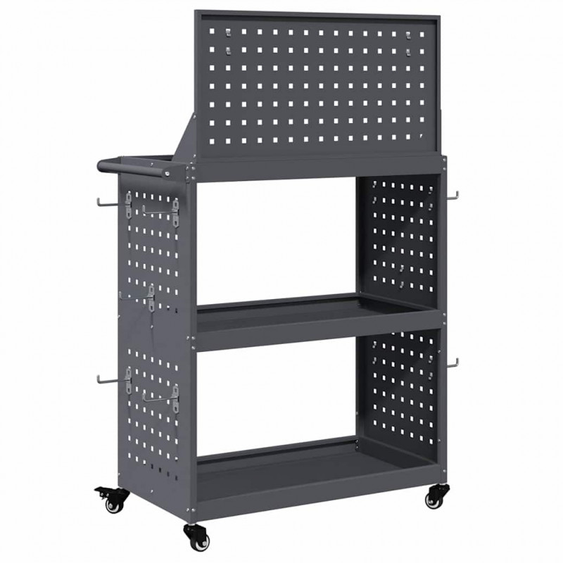 Wózek narzędziowy Antracyt 65 x 35 x 111 cm Stal zimnogięta