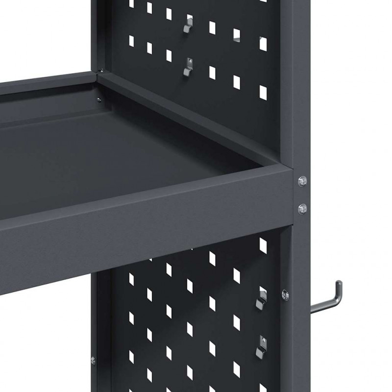 Wózek narzędziowy Antracyt 65 x 35 x 111 cm Stal zimnogięta