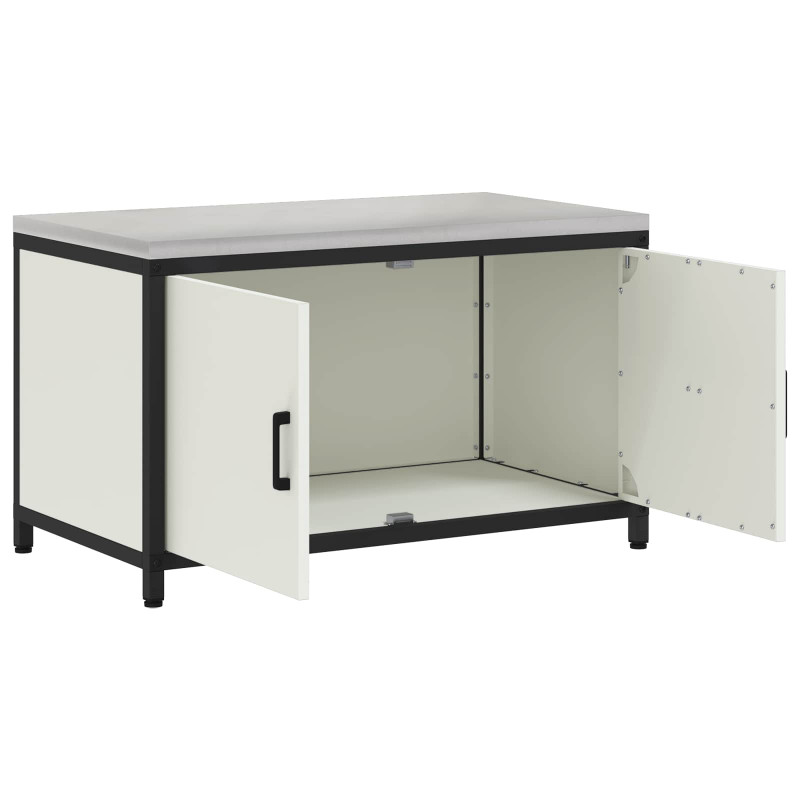 Przechowywanie w kuchni z półką Biały 60 x 50 x 92 cm Stal
