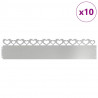 Obrzeża trawnikowe 10 pcs Srebrny 103 x 0,05 x 22 cm