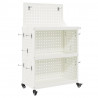 Wózek narzędziowy Biały 65 x 35 x 111 cm Stal zimnogięta