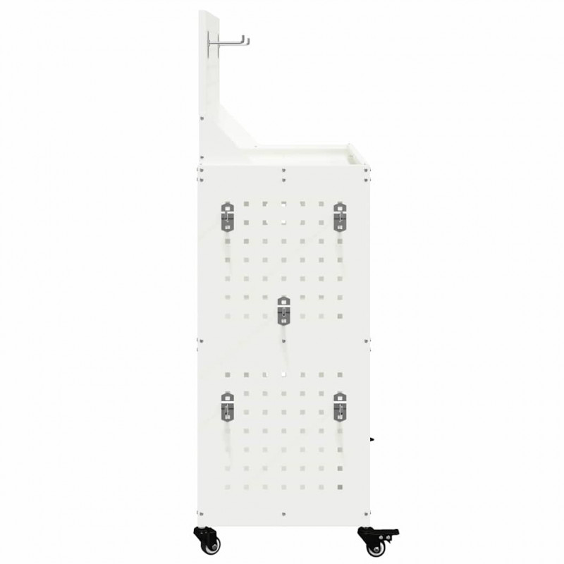 Wózek narzędziowy Biały 65 x 35 x 111 cm Stal zimnogięta