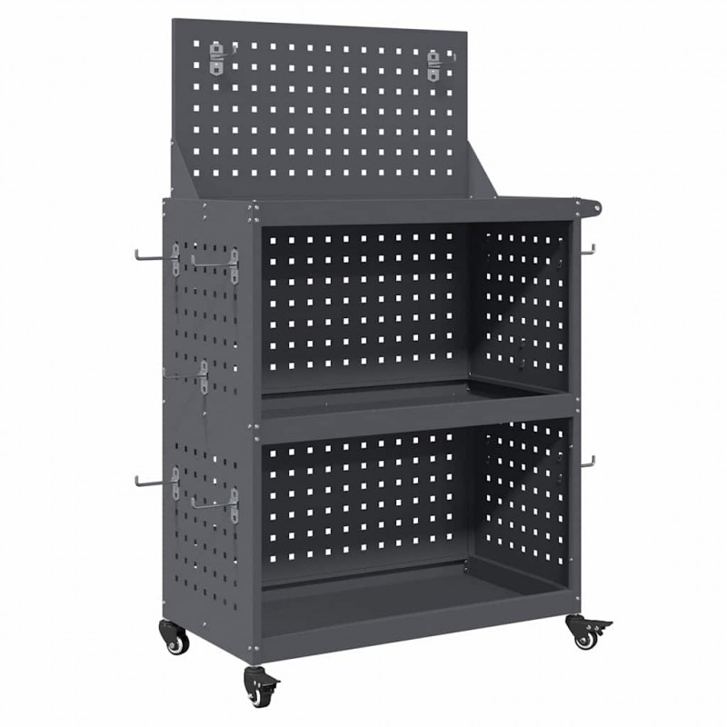 Wózek narzędziowy Antracyt 65 x 35 x 111 cm Stal zimnogięta