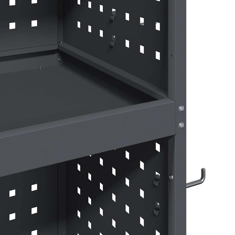 Wózek narzędziowy Antracyt 65 x 35 x 111 cm Stal zimnogięta