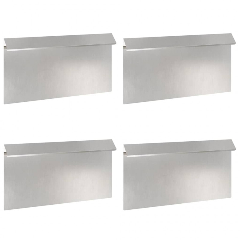 Ogrodzenie ślimakowe 4 pcs Srebrny 50 x 3,5 x 25 cm