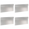 Ogrodzenie ślimakowe 4 pcs Srebrny 50 x 3,5 x 25 cm