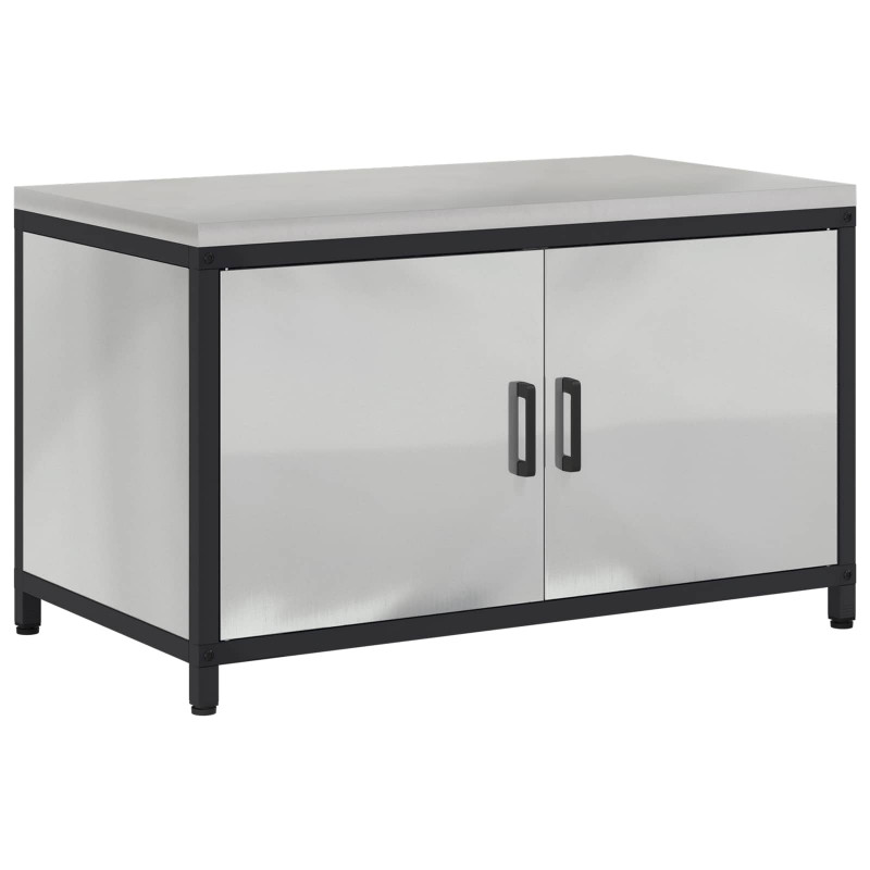Przechowywanie w kuchni z półką Srebrny 60 x 50 x 92 cm Stal