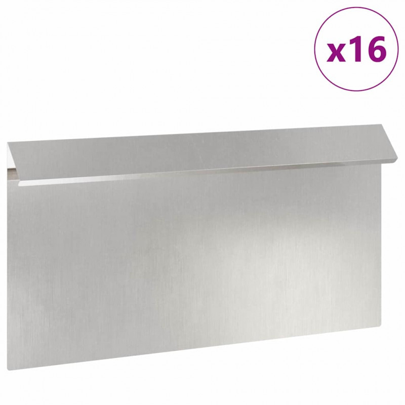 Ogrodzenie ślimakowe 16 pcs Srebrny 50 x 3,5 x 25 cm