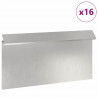 Ogrodzenie ślimakowe 16 pcs Srebrny 50 x 3,5 x 25 cm