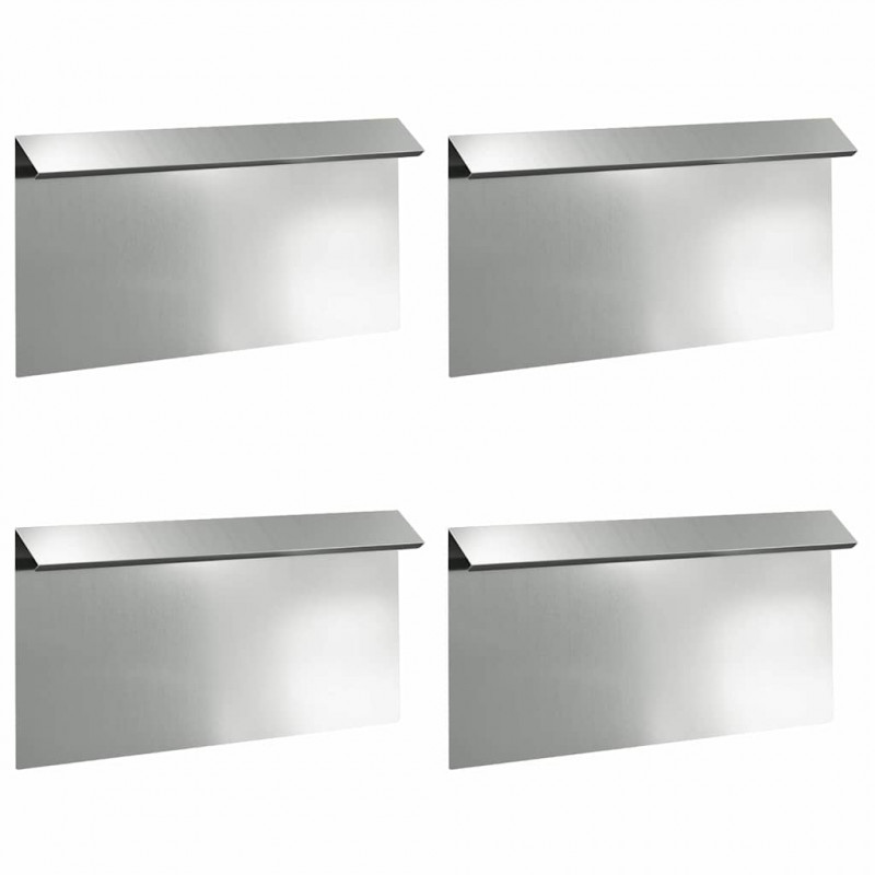 Ogrodzenie ślimakowe 4 pcs Srebrny 50 x 3,5 x 25 cm