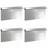 Ogrodzenie ślimakowe 4 pcs Srebrny 50 x 3,5 x 25 cm