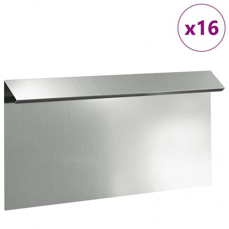 Ogrodzenie ślimakowe 16 pcs Srebrny 50 x 3,5 x 25 cm