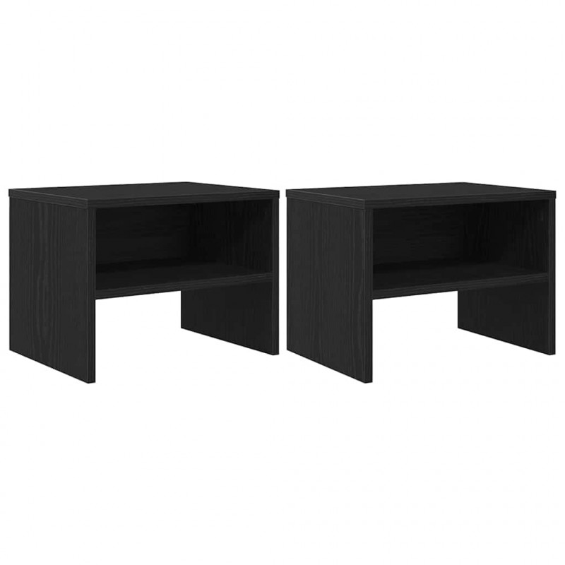Szafka Nocna 2 pcs Czarny dąb 40 x 40 x 30 cm