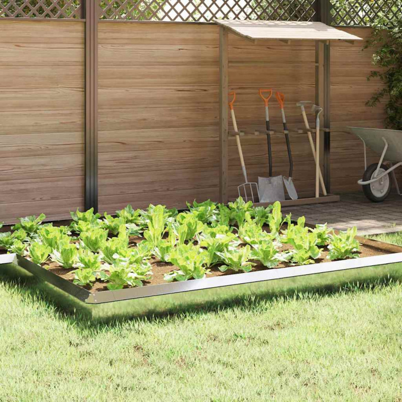 Ogrodzenie ślimakowe 16 pcs Srebrny 100 x 3,5 x 25 cm