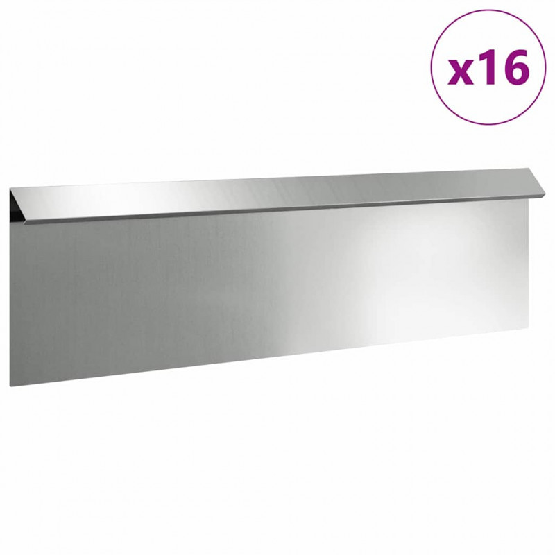 Ogrodzenie ślimakowe 16 pcs Srebrny 100 x 3,5 x 25 cm