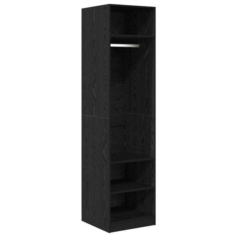Garderoba Czarny Dąb 50 x 50 x 200 cm Materiał drewnopochodny