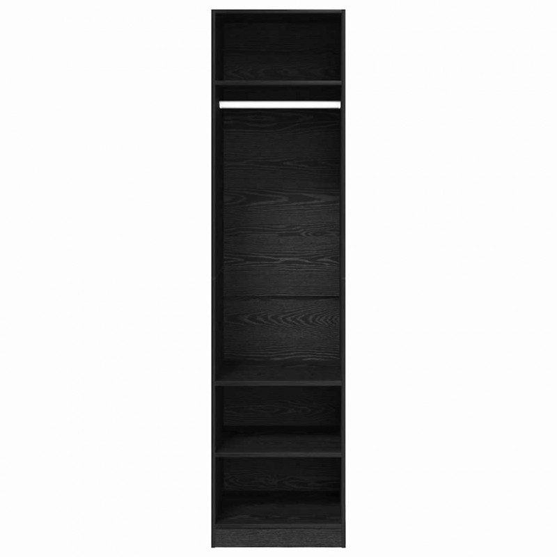 Garderoba Czarny Dąb 50 x 50 x 200 cm Materiał drewnopochodny