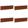 Ogrodzenie ślimakowe 4 pcs Rdzawy 100 x 3,5 x 25 cm