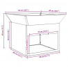 Kominek Czarny 50 x 50 x 40 cm Stal