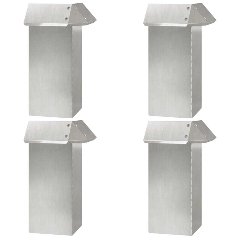 Ogrodzenie ślimakowe 4 pcs Srebrny 13,5 x 13,5 x 25 cm