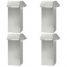 Ogrodzenie ślimakowe 4 pcs Srebrny 13,5 x 13,5 x 25 cm
