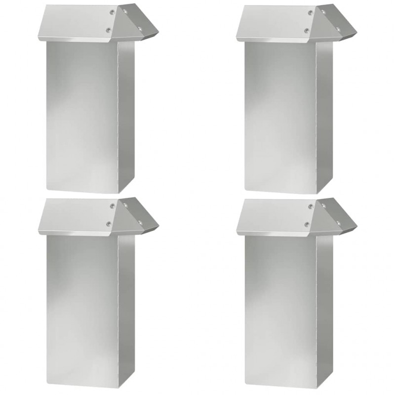 Ogrodzenie ślimakowe 4 pcs Srebrny 13,5 x 13,5 x 25 cm