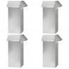 Ogrodzenie ślimakowe 4 pcs Srebrny 13,5 x 13,5 x 25 cm