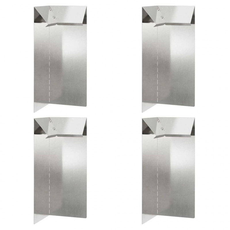 Ogrodzenie ślimakowe 4 pcs Srebrny 10 x 10 x 25 cm
