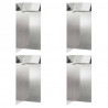Ogrodzenie ślimakowe 4 pcs Srebrny 10 x 10 x 25 cm