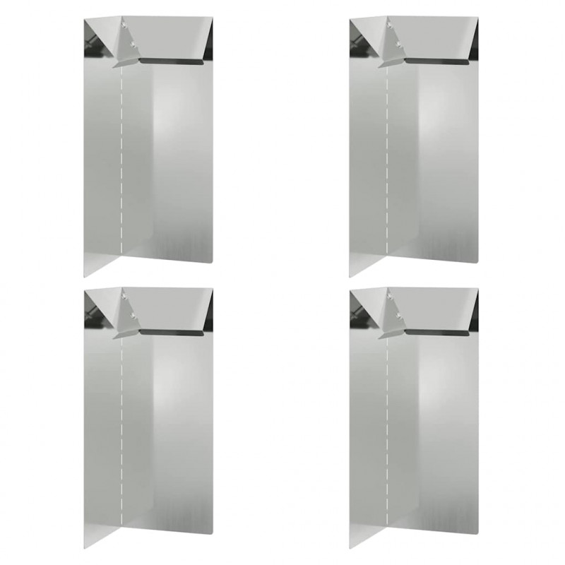 Ogrodzenie ślimakowe 4 pcs Srebrny 10 x 10 x 25 cm