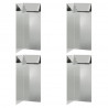 Ogrodzenie ślimakowe 4 pcs Srebrny 10 x 10 x 25 cm