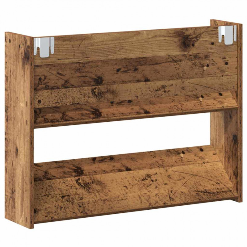 Szafka na buty z półką 2 pcs Stare drewno 80 x 18 x 60 cm