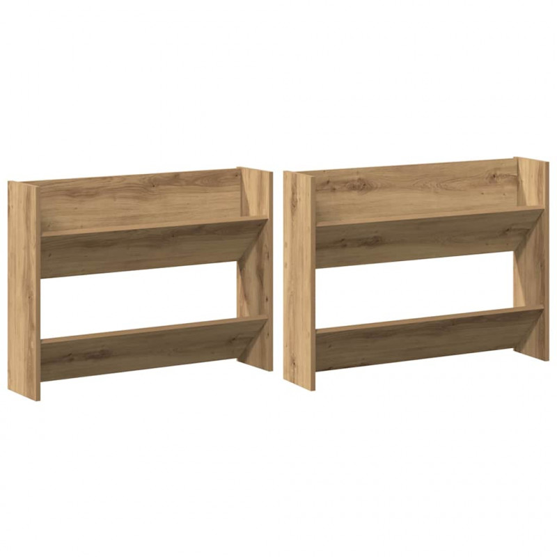 Szafka na buty z półką 2 pcs Dąb rzemieślniczy 85 x 18 x 90 cm