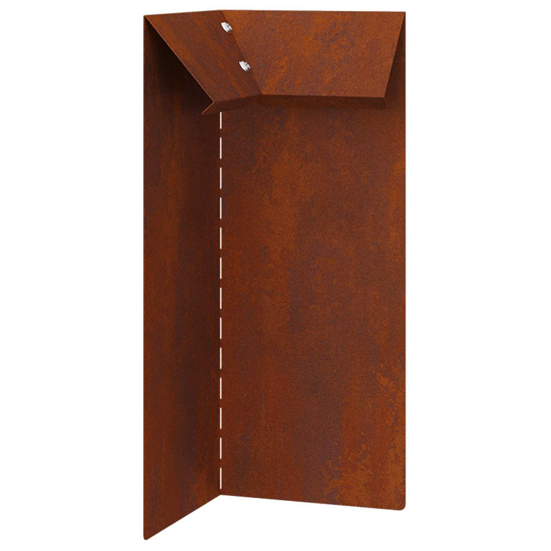 Ogrodzenie ślimakowe 4 pcs Rdzawy 10 x 10 x 25 cm