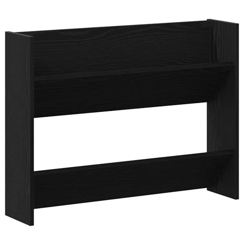 Szafka na buty z półką 2 pcs Czarny Dąb 85 x 18 x 90 cm
