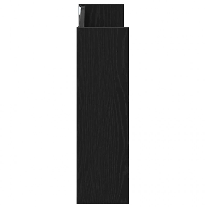 Szafka na buty z półką 2 pcs Czarny Dąb 85 x 18 x 90 cm