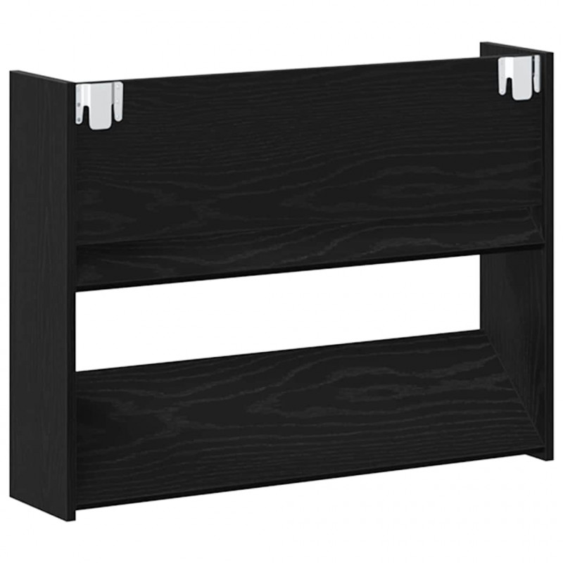 Szafka na buty z półką 2 pcs Czarny Dąb 85 x 18 x 90 cm
