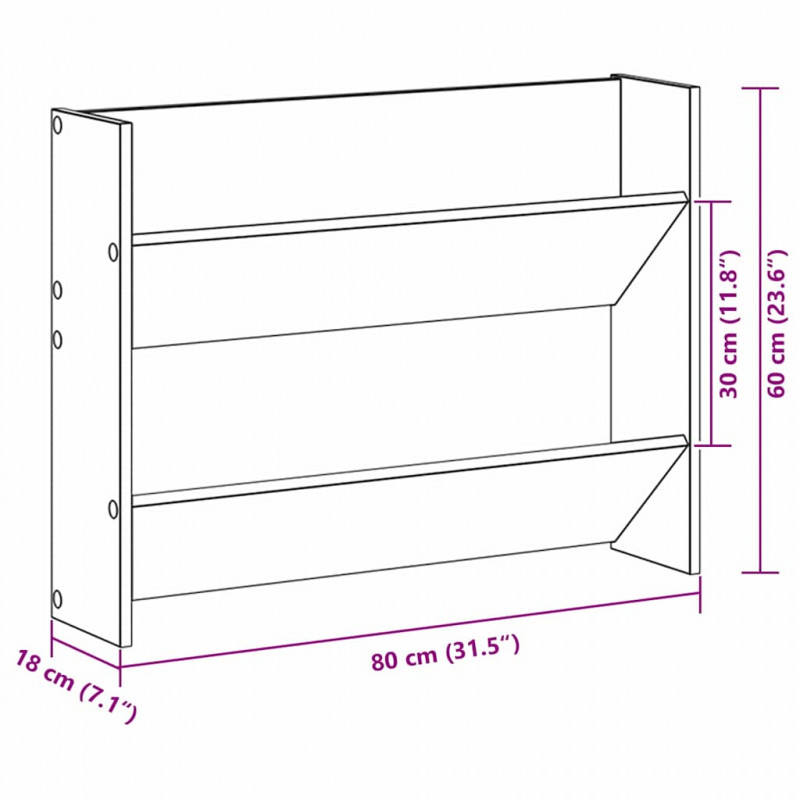 Szafka na buty z półką 2 pcs Czarny Dąb 85 x 18 x 90 cm