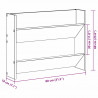 Szafka na buty z półką 2 pcs Czarny Dąb 85 x 18 x 90 cm