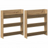 Szafka na buty z półką 2 pcs Dąb rzemieślniczy 85 x 18 x 90 cm