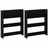Szafka na buty z półką 2 pcs Czarny Dąb 85 x 18 x 90 cm