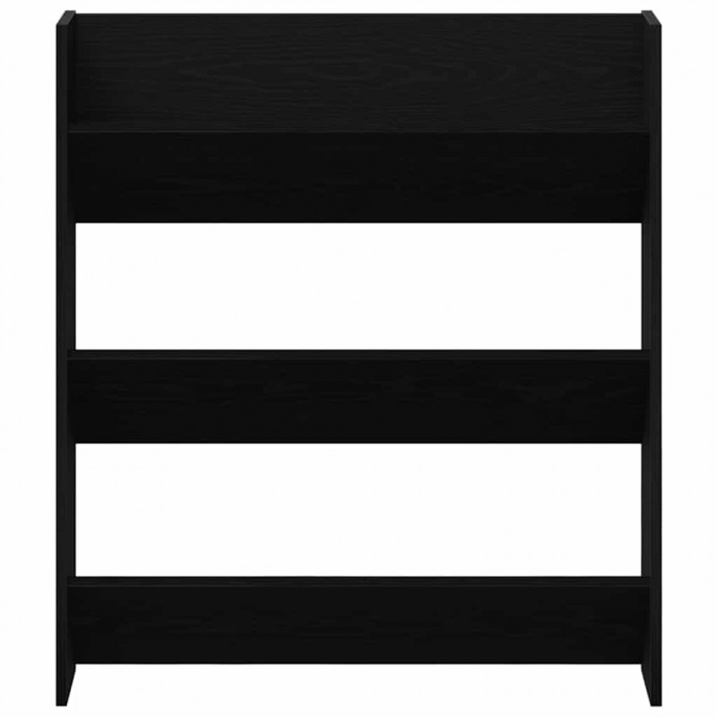 Szafka na buty z półką 2 pcs Czarny Dąb 85 x 18 x 90 cm