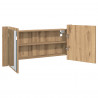 Lustro LED w szafce z półką Dąb rzemieślniczy 100 x 12 x 45 cm