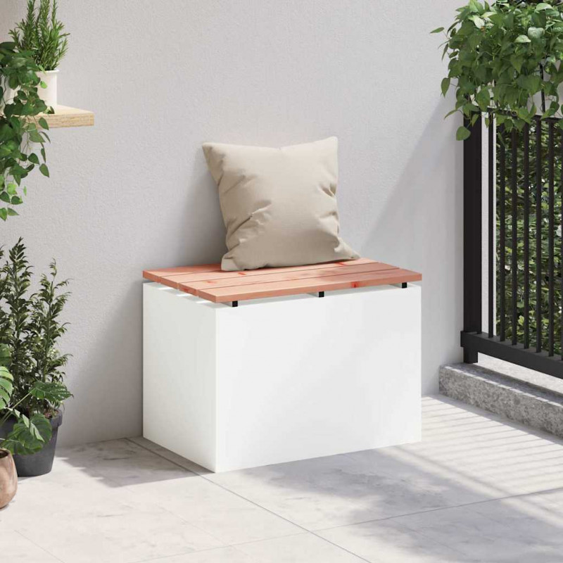 Ławka ogrodowa Biały 60 x 40 x 43 cm Stal