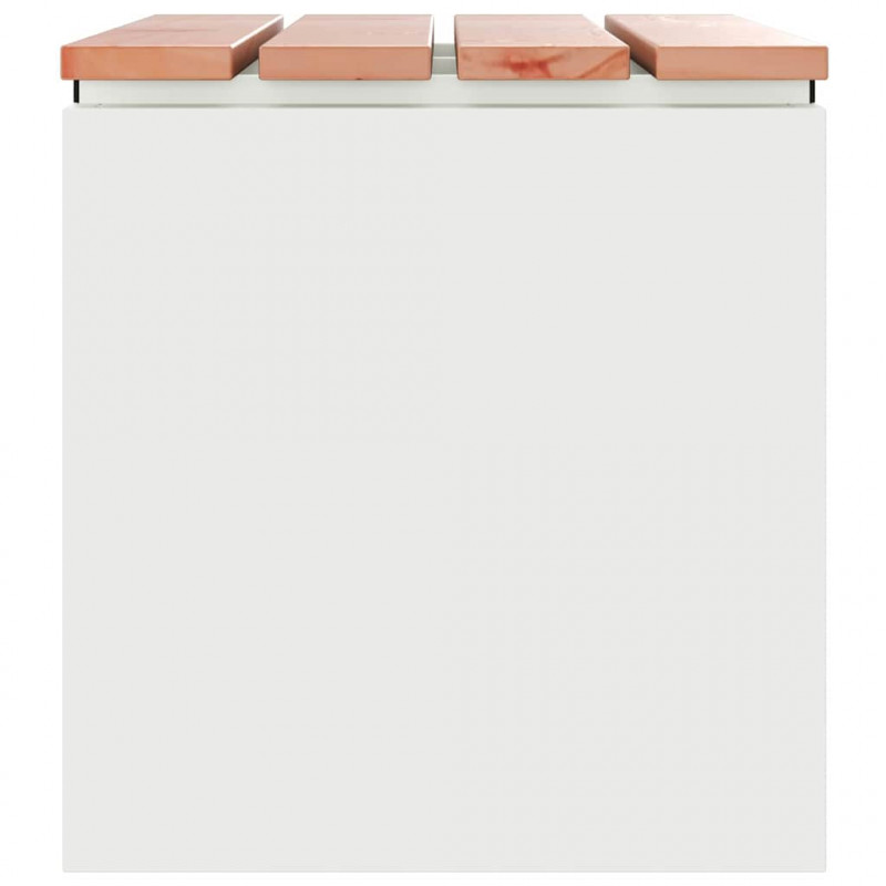 Ławka ogrodowa Biały 60 x 40 x 43 cm Stal