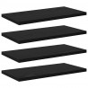 Półka na książki 4 pcs Czarny 40 x 20 x 1,5 cm