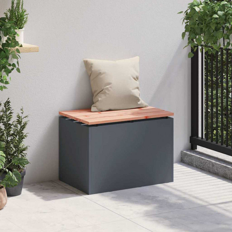 Ławka ogrodowa Antracyt 60 x 40 x 43 cm Stal