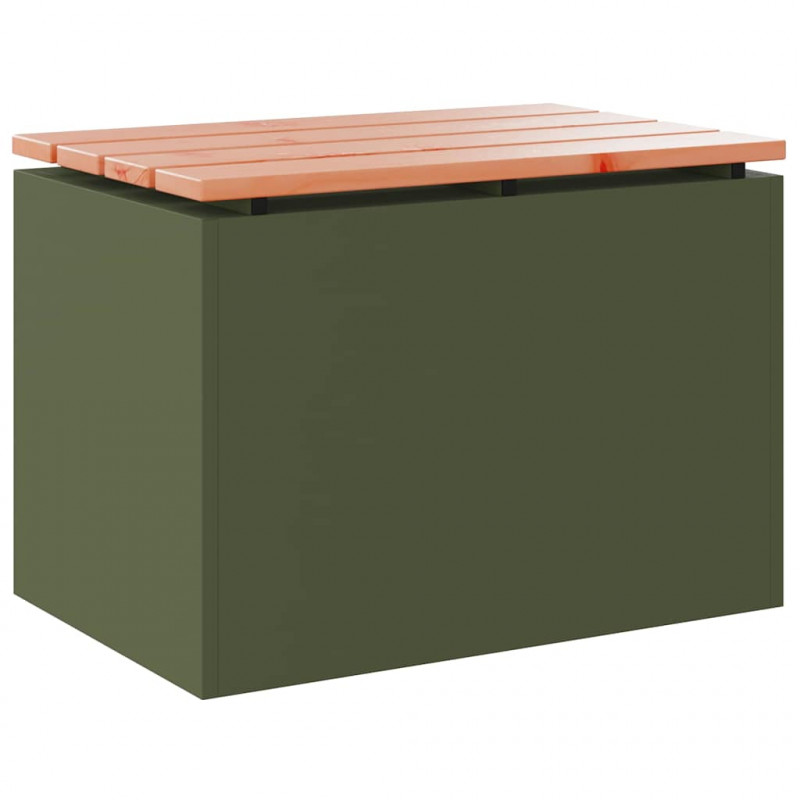 Ławka ogrodowa oliwkowy 60 x 40 x 43 cm Stal