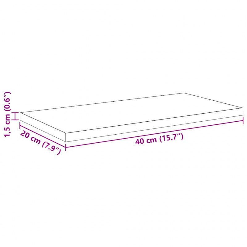 Półka na książki 4 pcs Czarny 40 x 20 x 1,5 cm