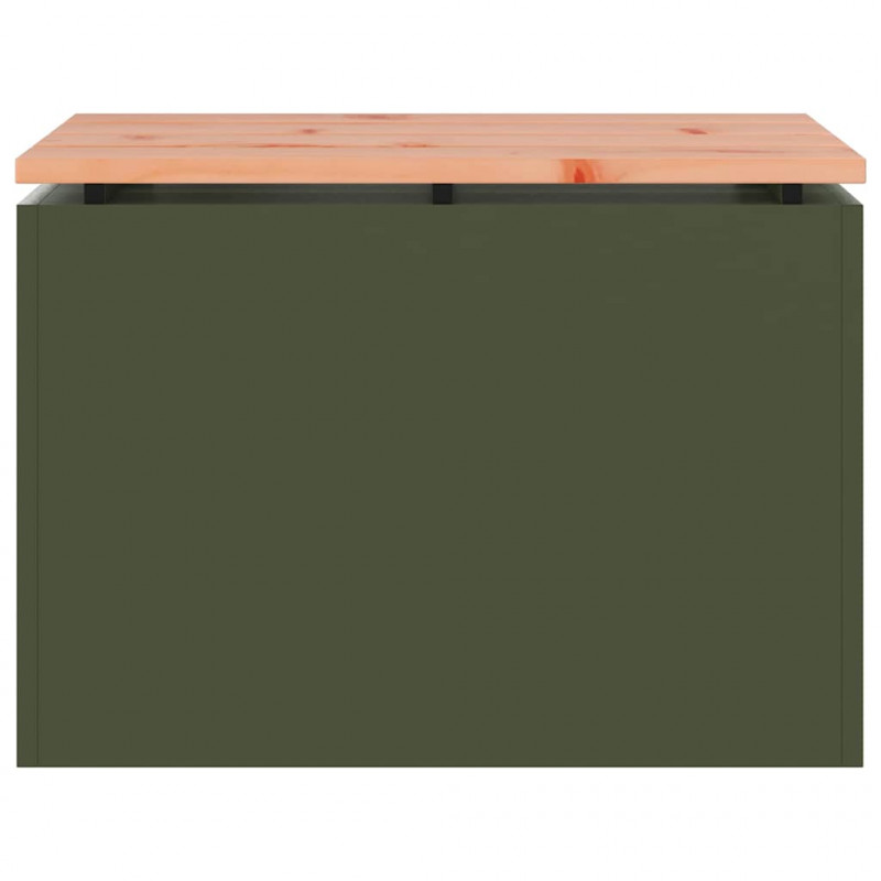 Ławka ogrodowa oliwkowy 60 x 40 x 43 cm Stal